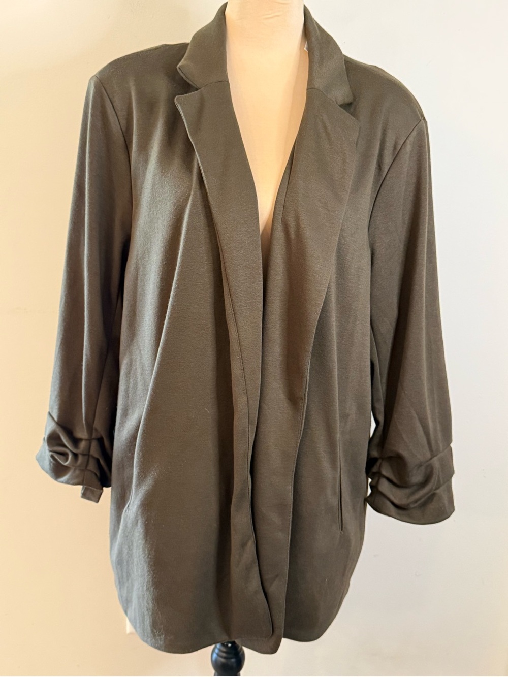 Philosophy boho chic neutral brown blazer jacket versatile minimalist Plus SZ 2X